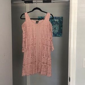 Blush Pink Off the Shoulder Dress